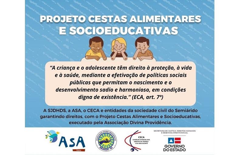 Projeto Cestas Alimentares e Socioeducativas atenderá famílias de 39 municípios do semiárido baiano