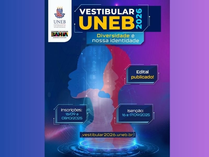 UNEB lança edital do Vestibular 2026 com quase 6 mil vagas em toda a Bahia
